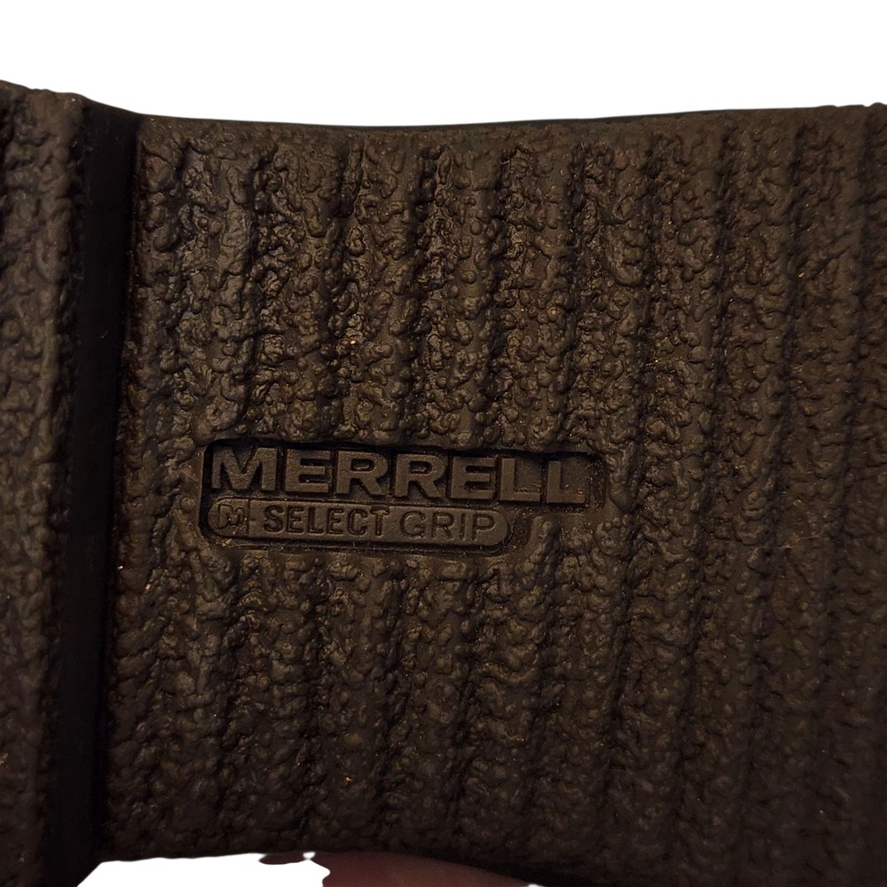 Merrell Tall Boots 6 Women Haven Black Gray Leather Waterproof Mid Calf Workwear - Picture 11 of 13